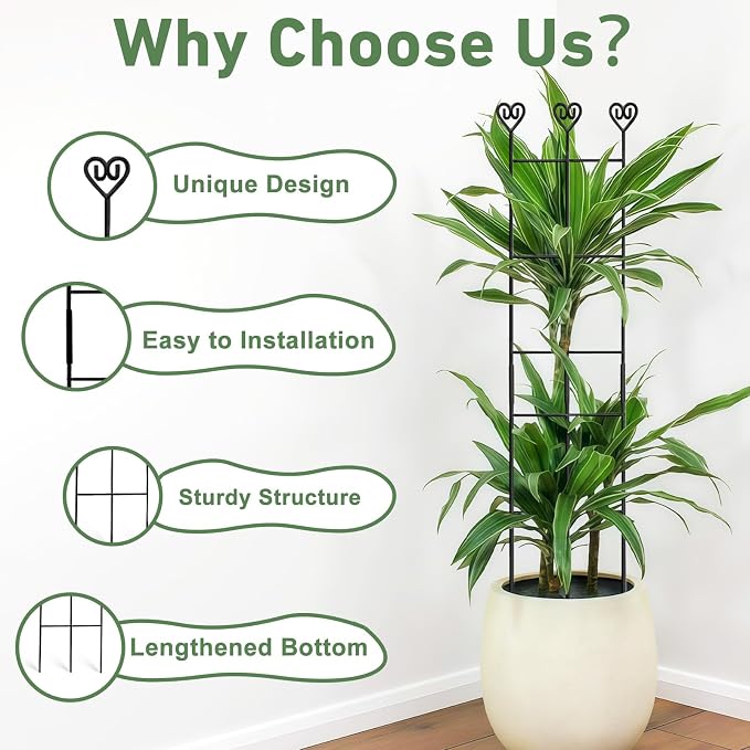 32in Large Indoor Plant Trellis - Image 4