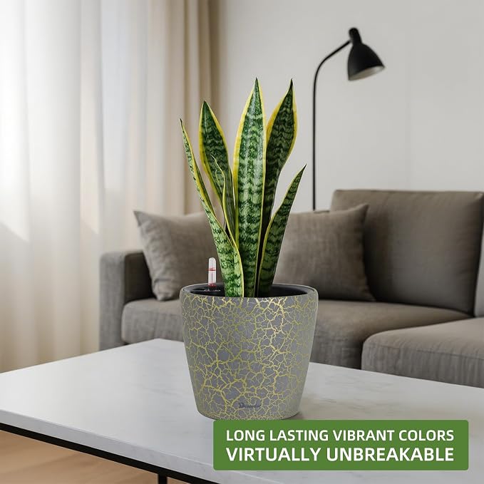 Dexceder 9x8 Inches Self Watering Planter Indoor Outdoor, Inner Pot Design - Image 6