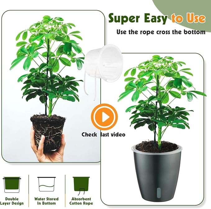 Self Watering Pots for Indoor Plants, Small African Violet Pots - Image 7