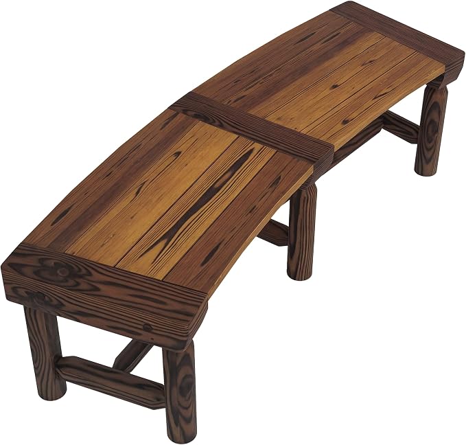 Outsunny Wooden Garden Bench, Semicircular Round Outdoor Tree Bench, Wrap by Outsunny