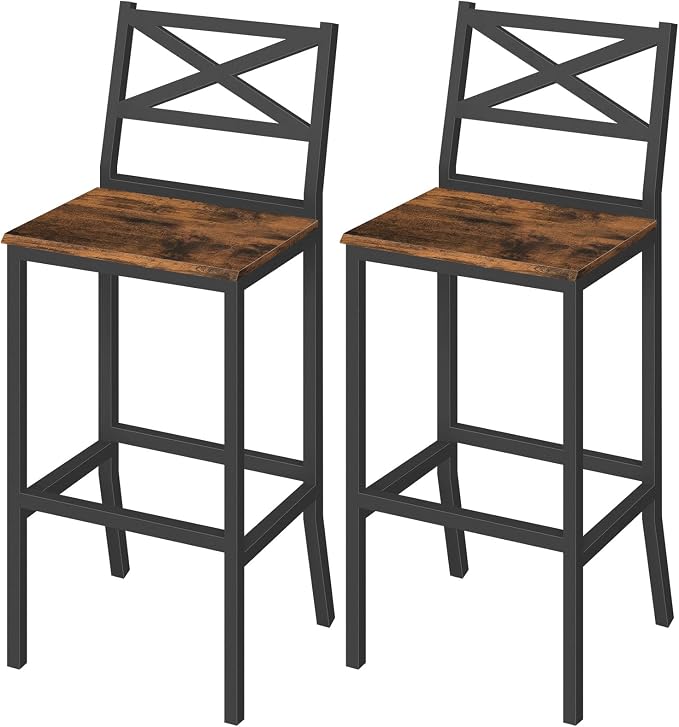 Bar Stools, Kitchen Breakfast Bar Chairs, Easy Assembly, by MAHANCRIS