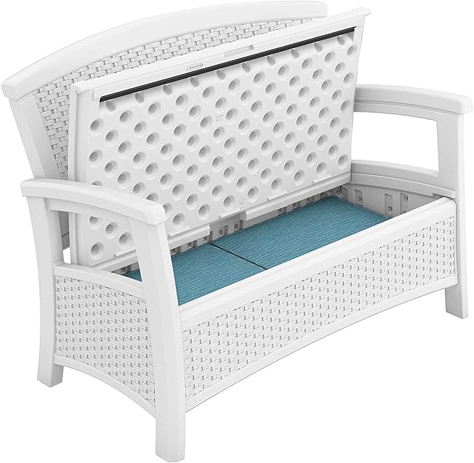 Suncast Elements Stylish Lightweight Loveseat Outdoor Seating - Image 5