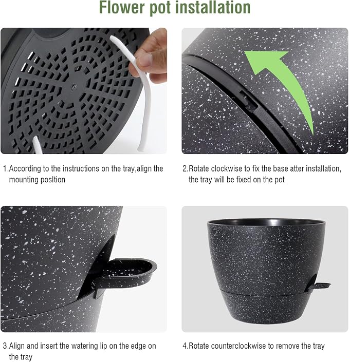 12 inch Large Self Watering Pots, Plant Pots - Image 5