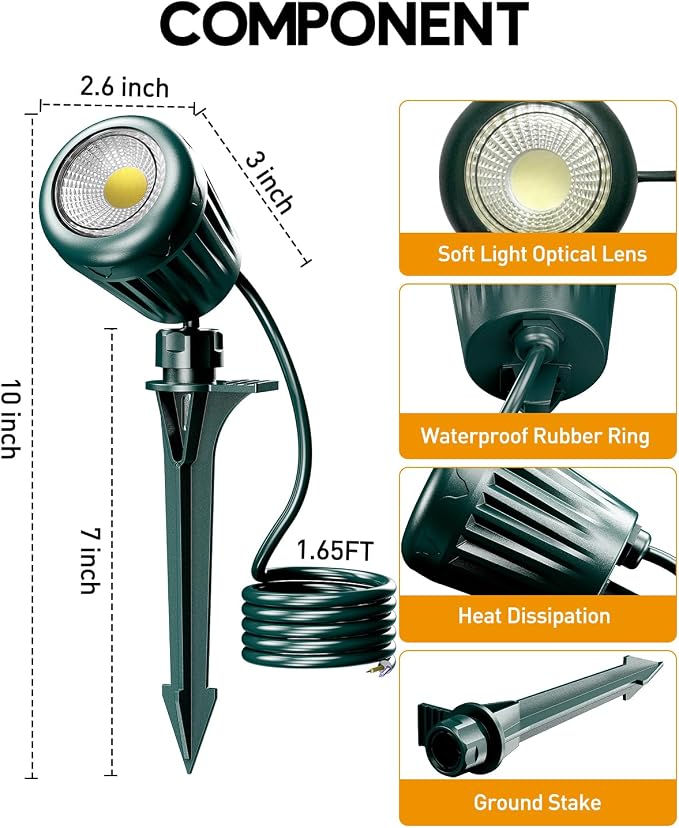 12V24V Low Voltage Landscape Lights Outdoor, 6000K White LED Landscape Lights - Image 7
