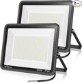 2 pack 300W LED Flood Light, Super Bright 42, 500LM 5000K Daylight IP66 by XYCN