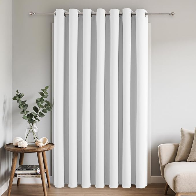 Joydeco Blackout Patio Sliding Door Curtains 90 Inches Long, Grommet Privacy by JOYDECO
