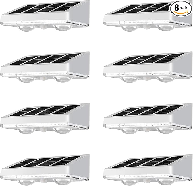 NIORSUN Solar Fence Lights, 8 Pack Solars Deck Light, Warm White Color by NIORSUN