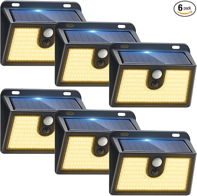Solar Motion Sensor Outdoor Lights, Super Bright Solar Lights Outdoor Waterproof by Claoner