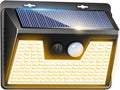 Peasur Solar Lights Outdoor Waterproof, Warm White Motion Sensor Lights Dusk to by Peasur