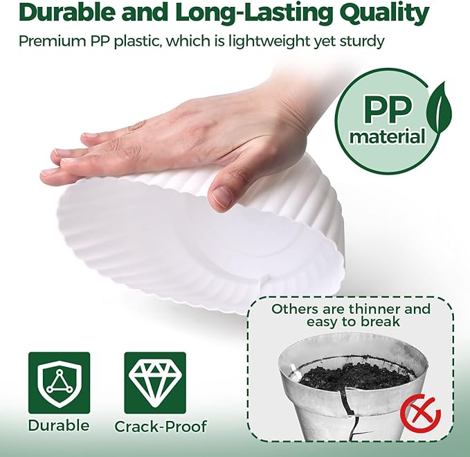 T4U 7 Inch Self Watering Pots for Indoor Plants, 4 Pack Plant Pots, Self - Image 5