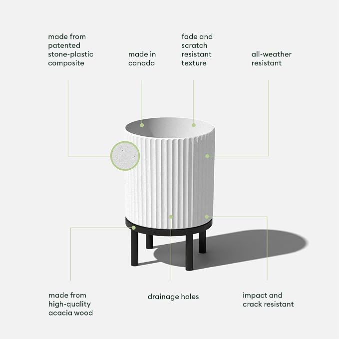 Veradek Demi Series Round Planter w/ Stand - Image 2