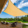 KANAGAWA 8'X14' Sand Custom Size Sun Shade Sail Rectangle UV Block Canopy Cover by KANAGAWA