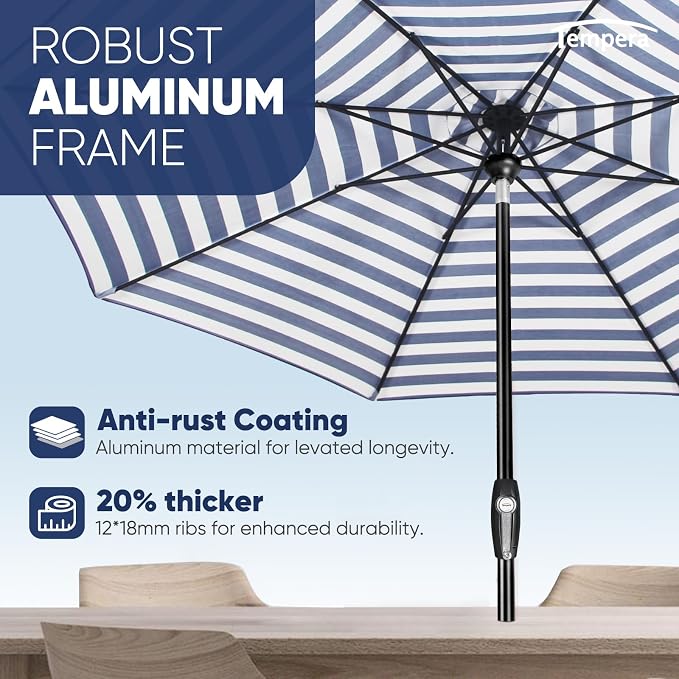 Tempera Patio Market Outdoor Table Umbrella - Image 5