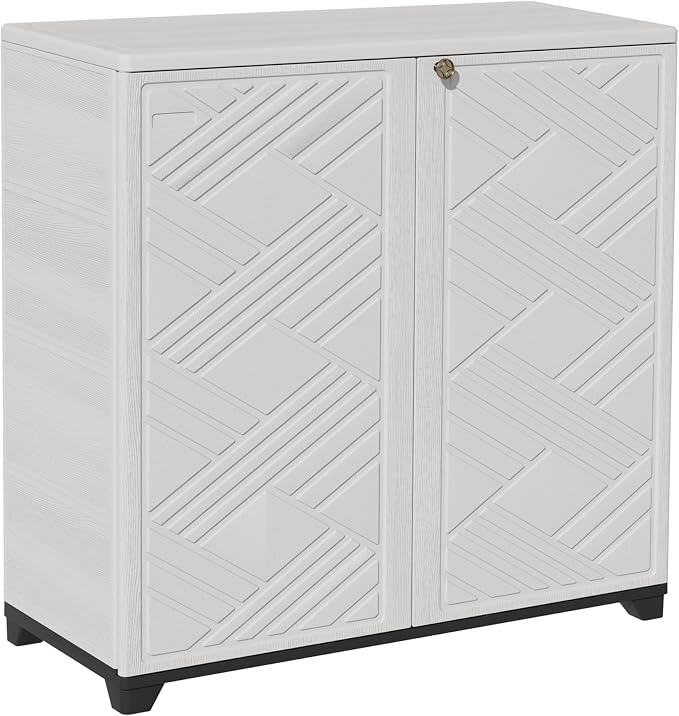 ADDOK Indoor Outdoor Plastic Storage Cabinet 34"x15"x34" by ADDOK