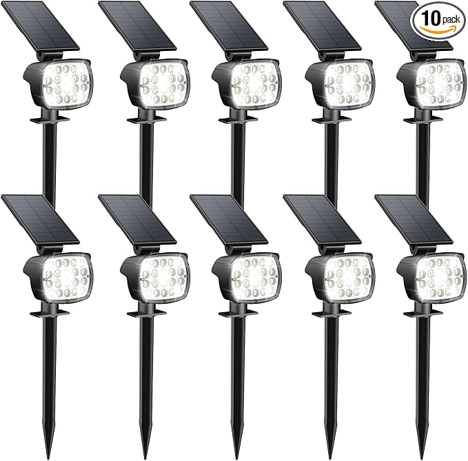 Kaxiida Solar Lights Outdoor Waterproof by Home