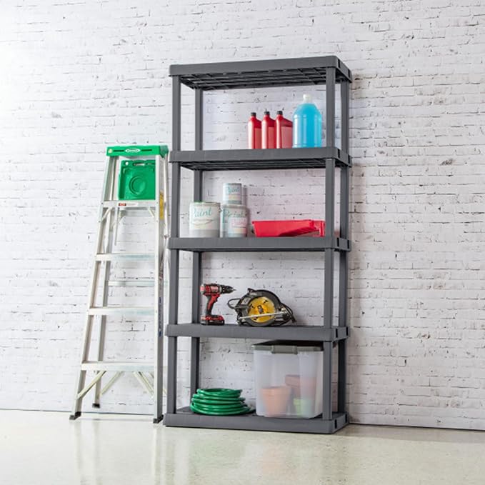 Sterilite 2-Pack 5 Shelf Unit, Heavy-Duty Shelving Storage Rack - Image 7