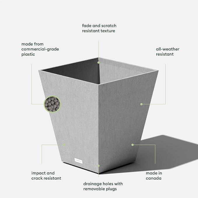 Veradek Pure Series Nobleton Plastic Planter - Image 3