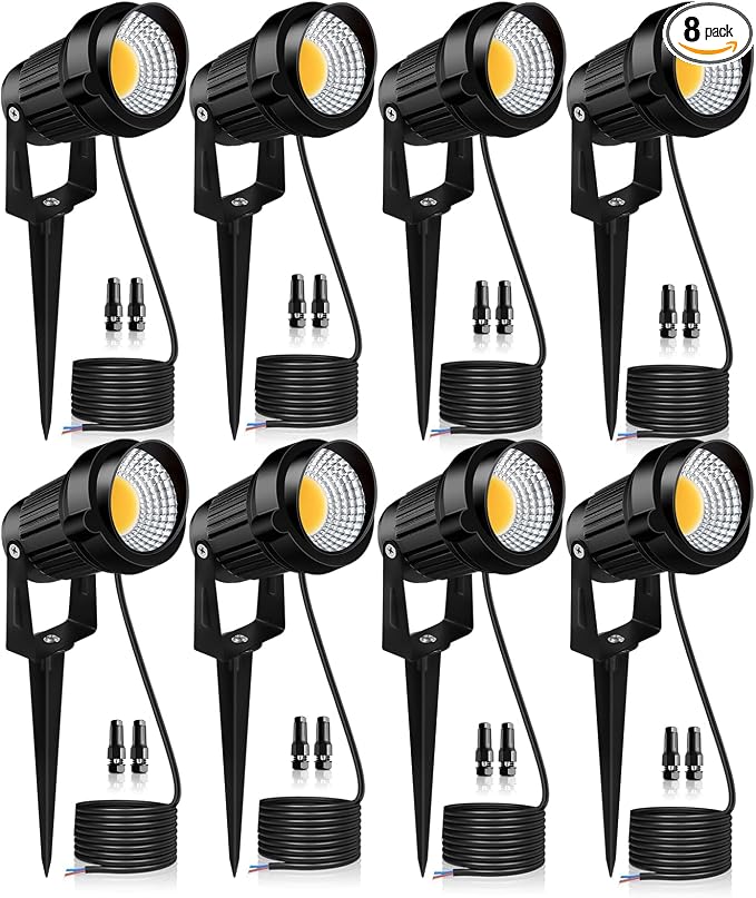 12W LED Landscape Lights Low Voltage, 3000K Warm White 12V AC/DC Waterproof by Unknown