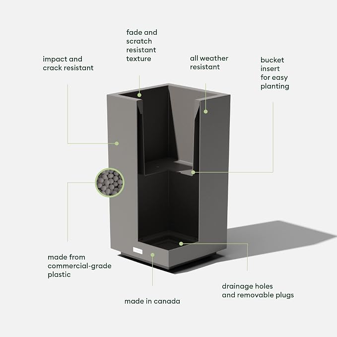 Veradek Block Series Pedestal Planter - Image 2