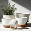 7/6.5/6/5.5/5 Inch Self Watering Pots, Plastic Flower Pots by Unknown
