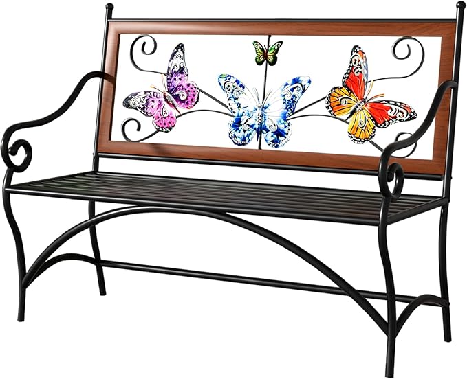 39.7" Outdoor Bench, Garden Bench, Patio Bench - Image 8