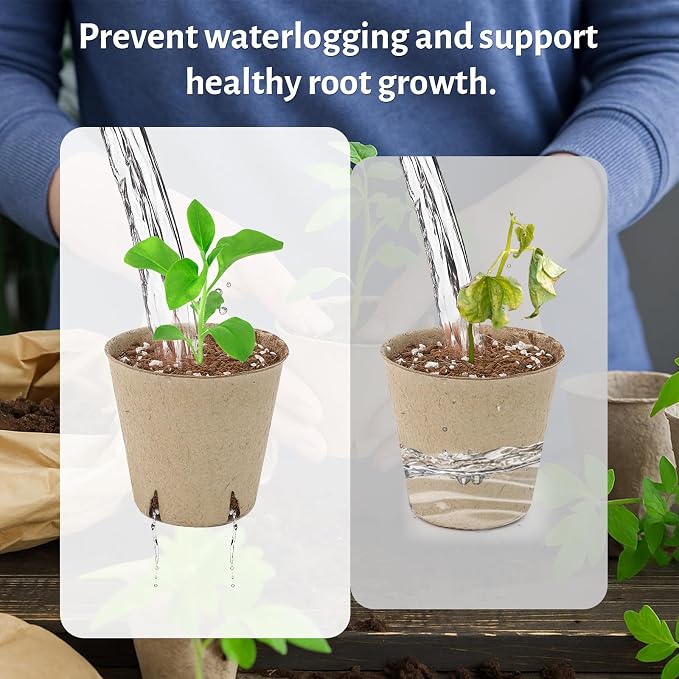 120 Packs 3.15 Inch + 4 Inch Peat Pots, Biodegradable Pots - Image 6