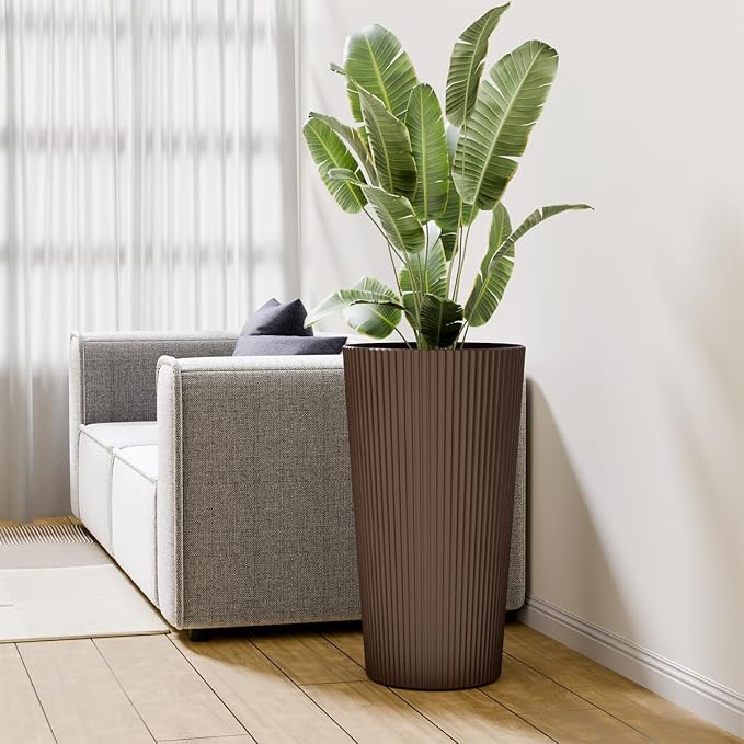 23.6" Tall Planters for Outdoor Plants, Large Outdoor Planters for Front Porch - Image 6