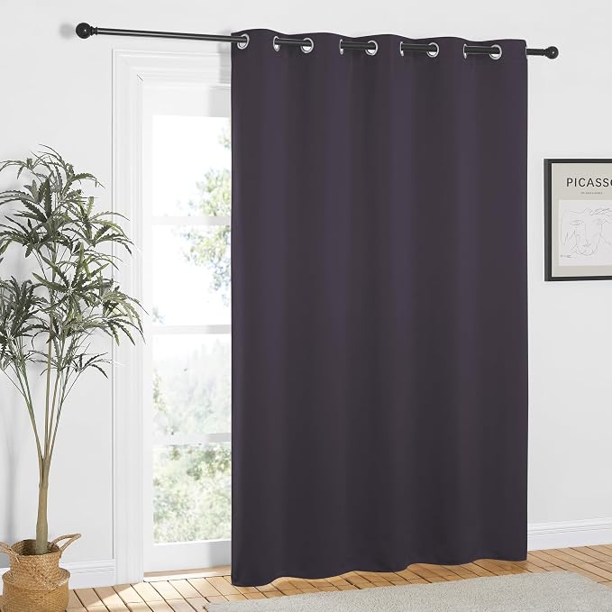 NICETOWN Greyish Purple Blackout Curtains 84 inch Length, Grommet Top Room - Image 7