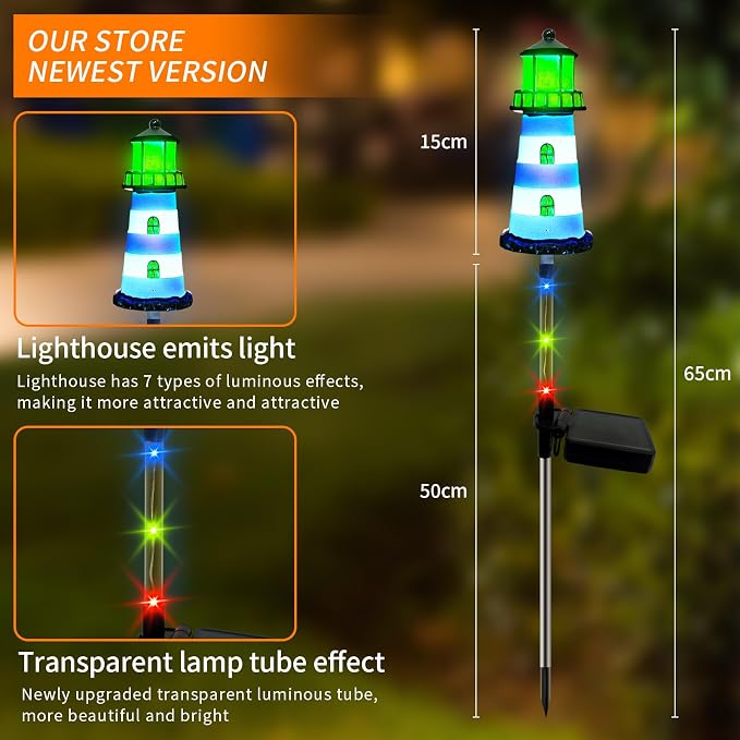 Solar Lights Outdoor 2 Pack, Solar Garden Lamps, Outdoor Decorations, Garden - Image 4