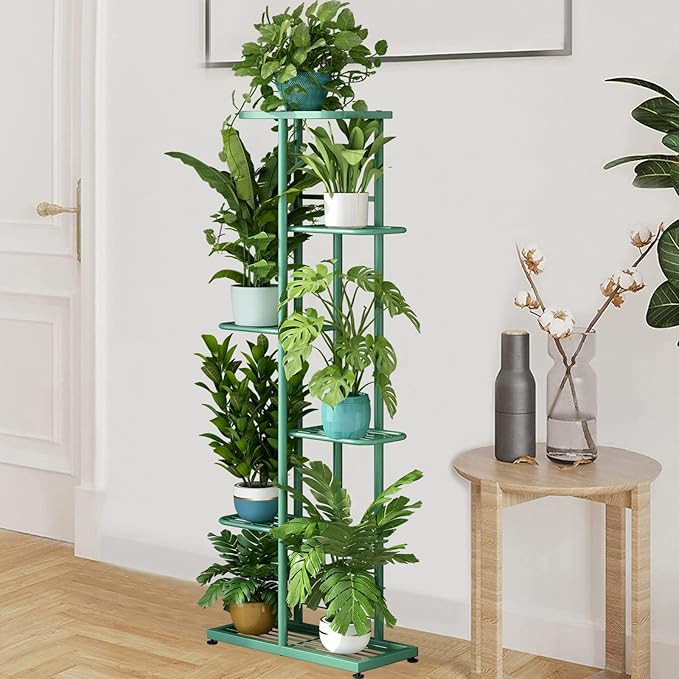 LINZINAR Plant Stand Metal 6 Tier 7 Potted Multiple Flower Pot Holder Shelf - Image 6