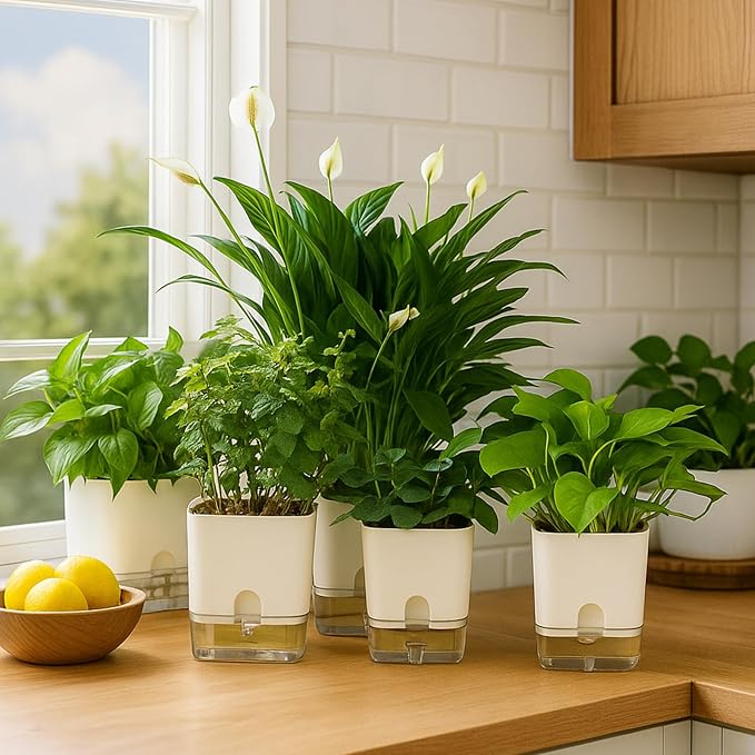 Planterhoma 6 Pack-5.5 Inch Self Watering Plant Pots - Image 4
