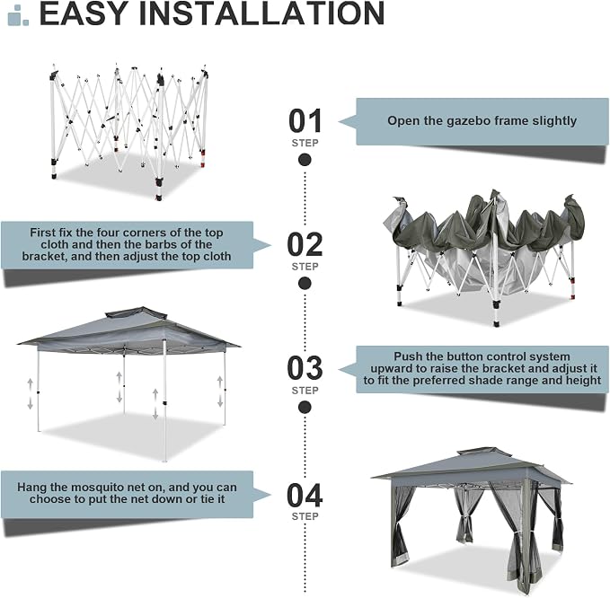COBIZI 12x12 FT Pop up Gazebo on Clearance Outdoor pop up Canopy Tent, carpas - Image 6