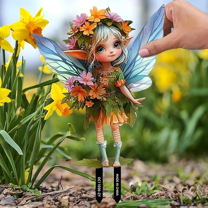 Fairy Garden Stake Decor, Acrylic 2D Garden Fairy Decoration, Fairy Garden - Image 3