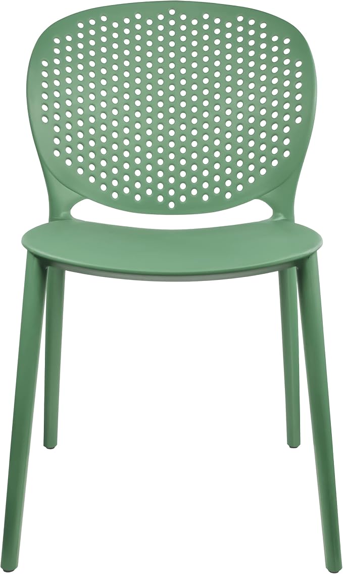 2xhome Set of 2 Patio Dining Chairs | Modern Stackable Outdoor Pool Side Chair - Image 7