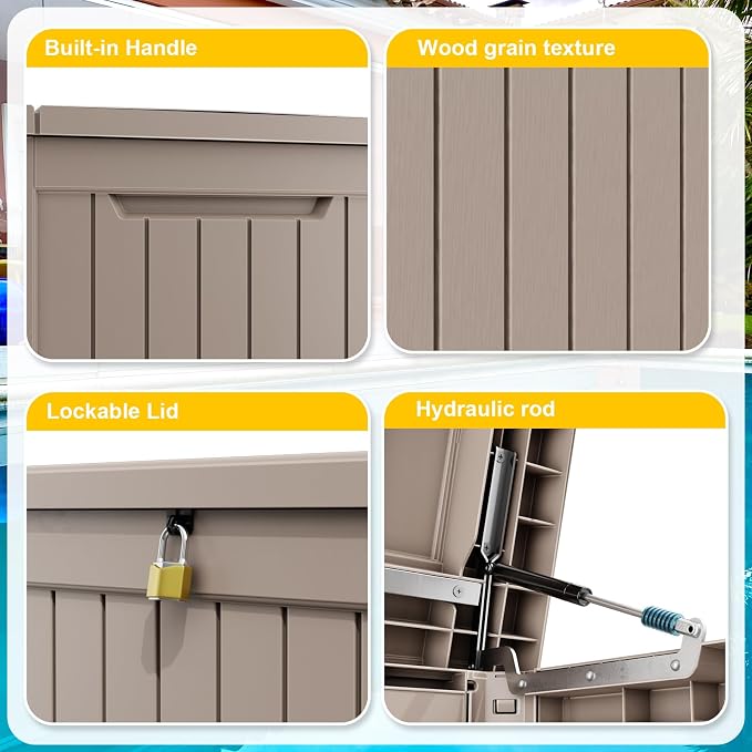 ROJIK Outdoor Storage Housing Deck Box - Image 4