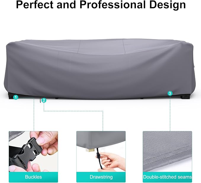 Patio Furniture Set Cover Waterproof, Heavy Duty 600D Furniture Covers - Image 5