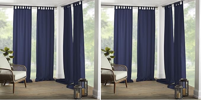 Elrene Home Fashions Matine Weatherproof Tab-Top Indoor/Outdoor Solid Color by ElreneHomeFashions
