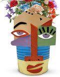 Abstract Face Planters Pots Head, Unique Head Planter by Midogaigai