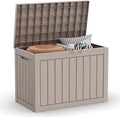 TARKARI 45 Gallon Lockable Resin Deck Box, Waterproof & UV-Resistant Outdoor by Home