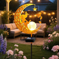 YJFWAL Garden Solar Dog Lights Pathway Stake Lights Glass Globe by YJFWAL