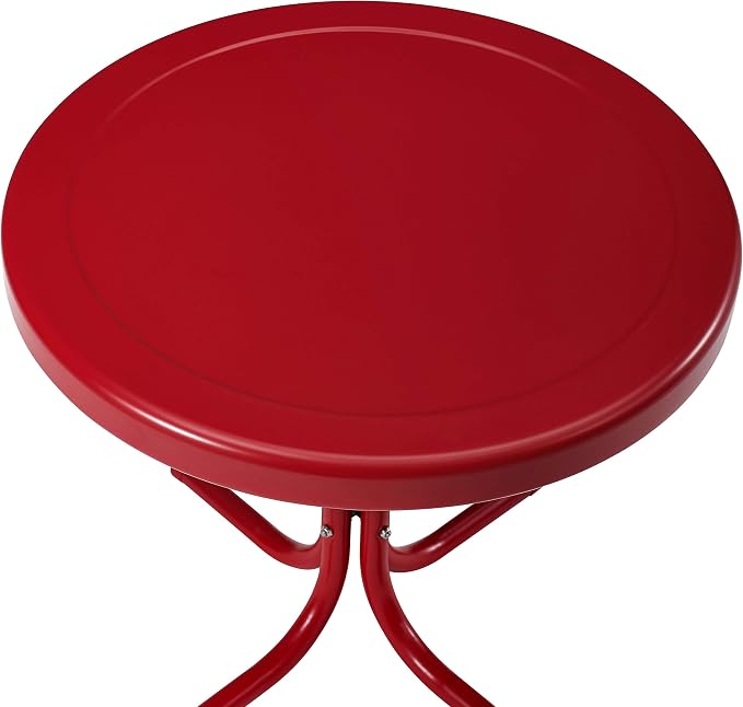 Crosley Furniture Griffith Weather Resistant Retro Metal Outdoor Side Table - Image 4