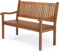 VINGLI 50" Outdoor Wood Bench, Weatehr Resistant Wooden Garden Patio Bench by VINGLI