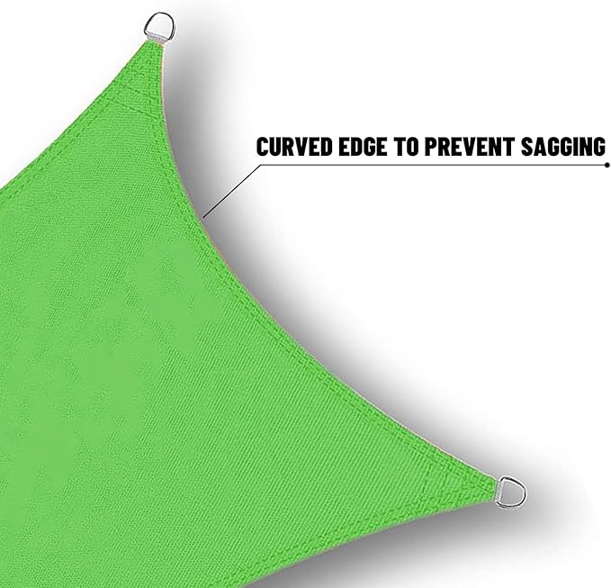 SUNNY GUARD Waterproof Sun Shade Sail 8' x 15' Lemon Green Rectangle UV Block - Image 4