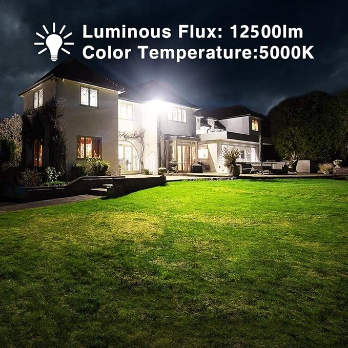 4 Pack 100W LED Flood Light, IP66 Waterproof Outside Flood Light, 12500LM Super - Image 6