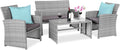 Best Choice Products 4-Piece Outdoor Wicker Patio Conversation Furniture Set by BestChoiceProducts
