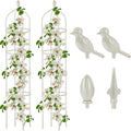 2 Pcs Garden Obelisk Trellis for Climbing Plants Outdoor 6 Ft Rose Bush Round by Miuwauer