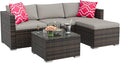 GAOMON 5-Piece All-Weather Patio Furniture Set, Convertible Outdoor Sectional by GAOMON
