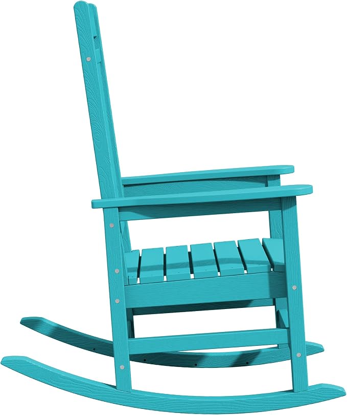 KINGYES Outdoor Rocking Chair Set of 2, High Density Polyethylene Patio Rocking - Image 10