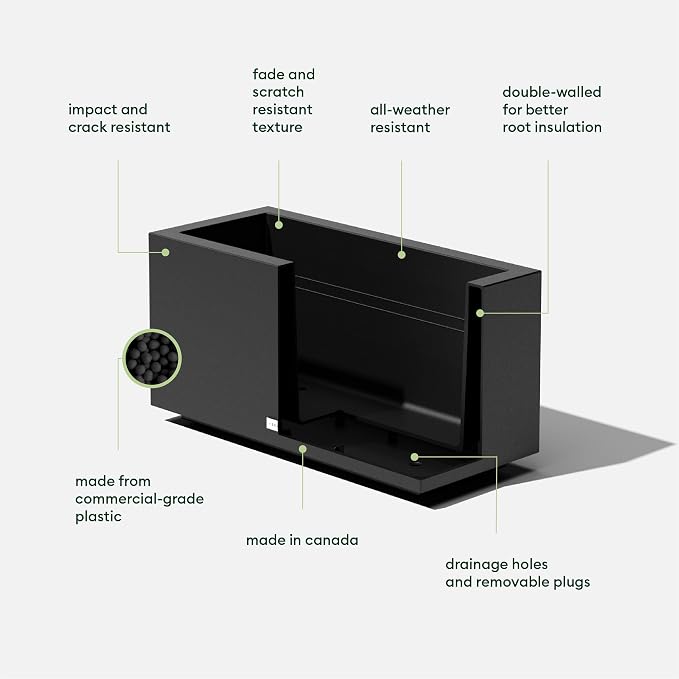Veradek Block Series Long Box Planter - Image 2