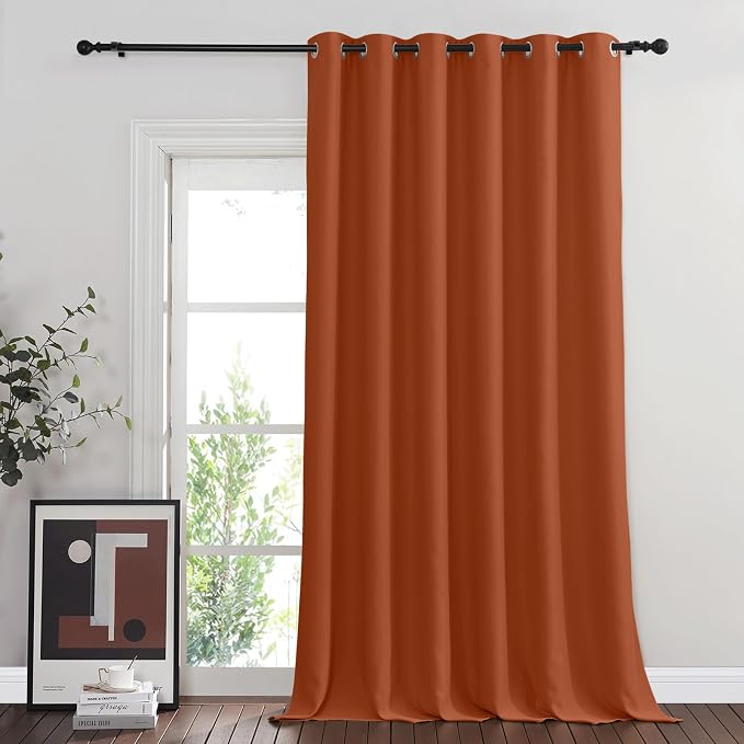 NICETOWN Room Divider Curtain 132 Inches Long, Wide Blackout Sliding Door - Image 8